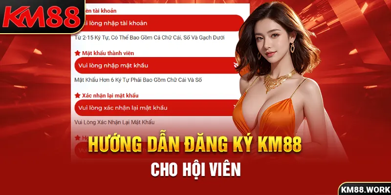 Tóm lược 3 bước đơn giản giúp người chơi đăng ký KM88